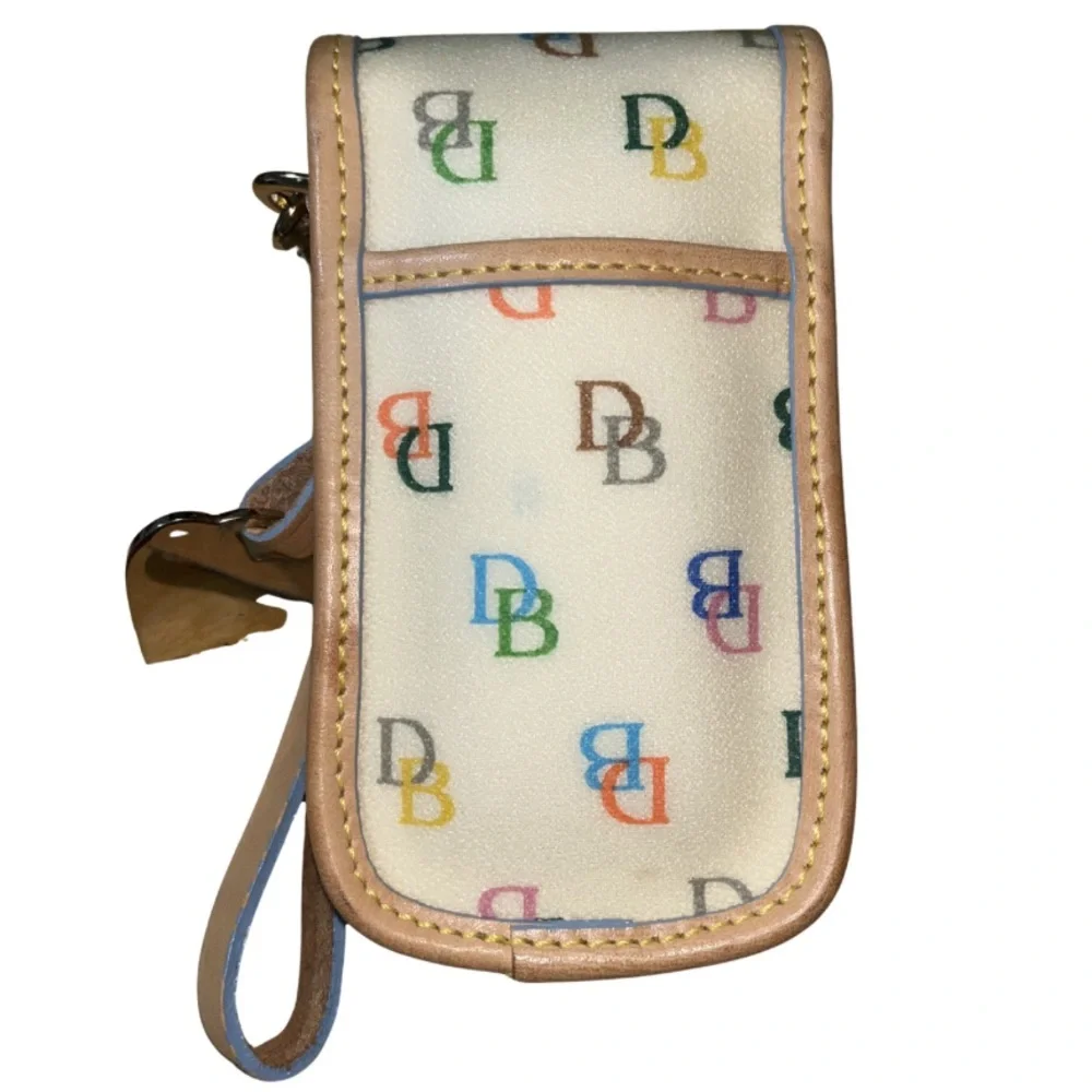 Vintage Dooney & Bourke Rainbow Monogram Wristlet Phone Case – VHTF